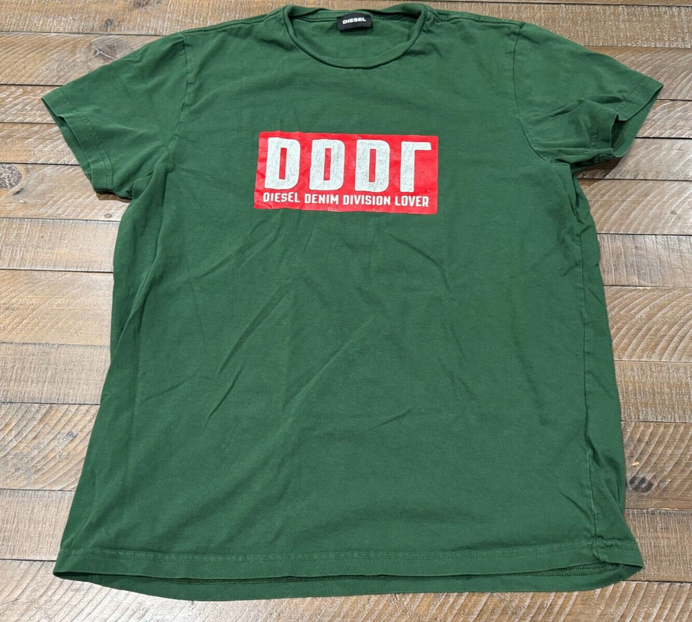 Diesel DDDL Green Short Sleeve T-Shirt - 100% Cotton - Size M